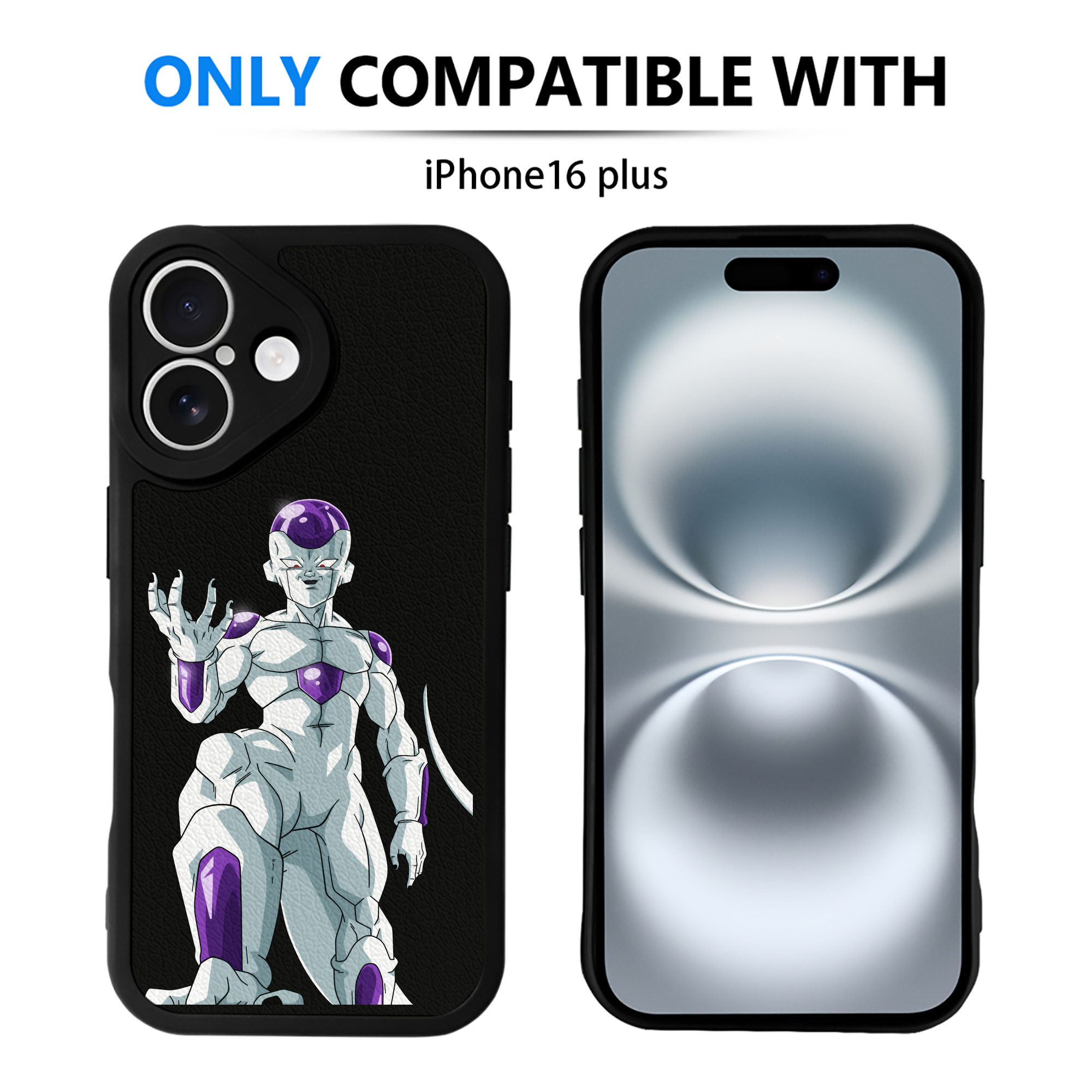 （画像用） ドラゴンボール フリーザ DRAGON BALL Frieza 【iPhone 16シリーズ対応】シリコンスマホケース（レザー調） 材質：シリコン